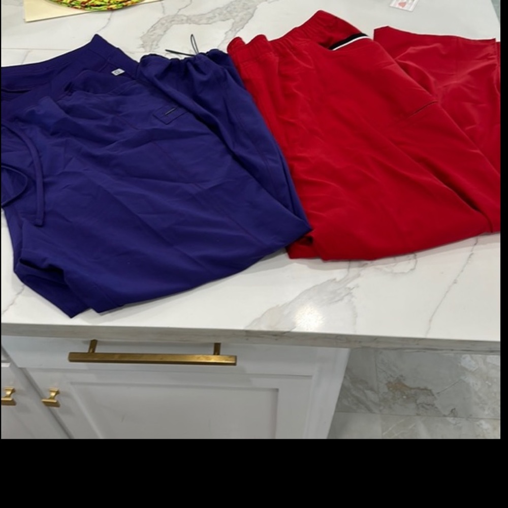 3XL Pant Bundle. Women’s Purple & Red Drawstring Polyester Pants.